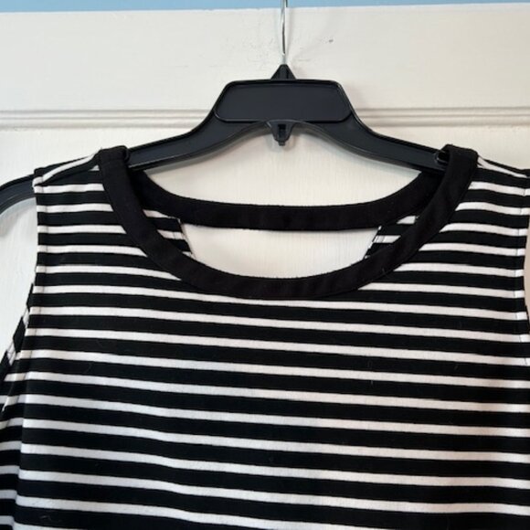 FINAL PRICE:  Black and white striped sheath dress - Picture 3 of 6